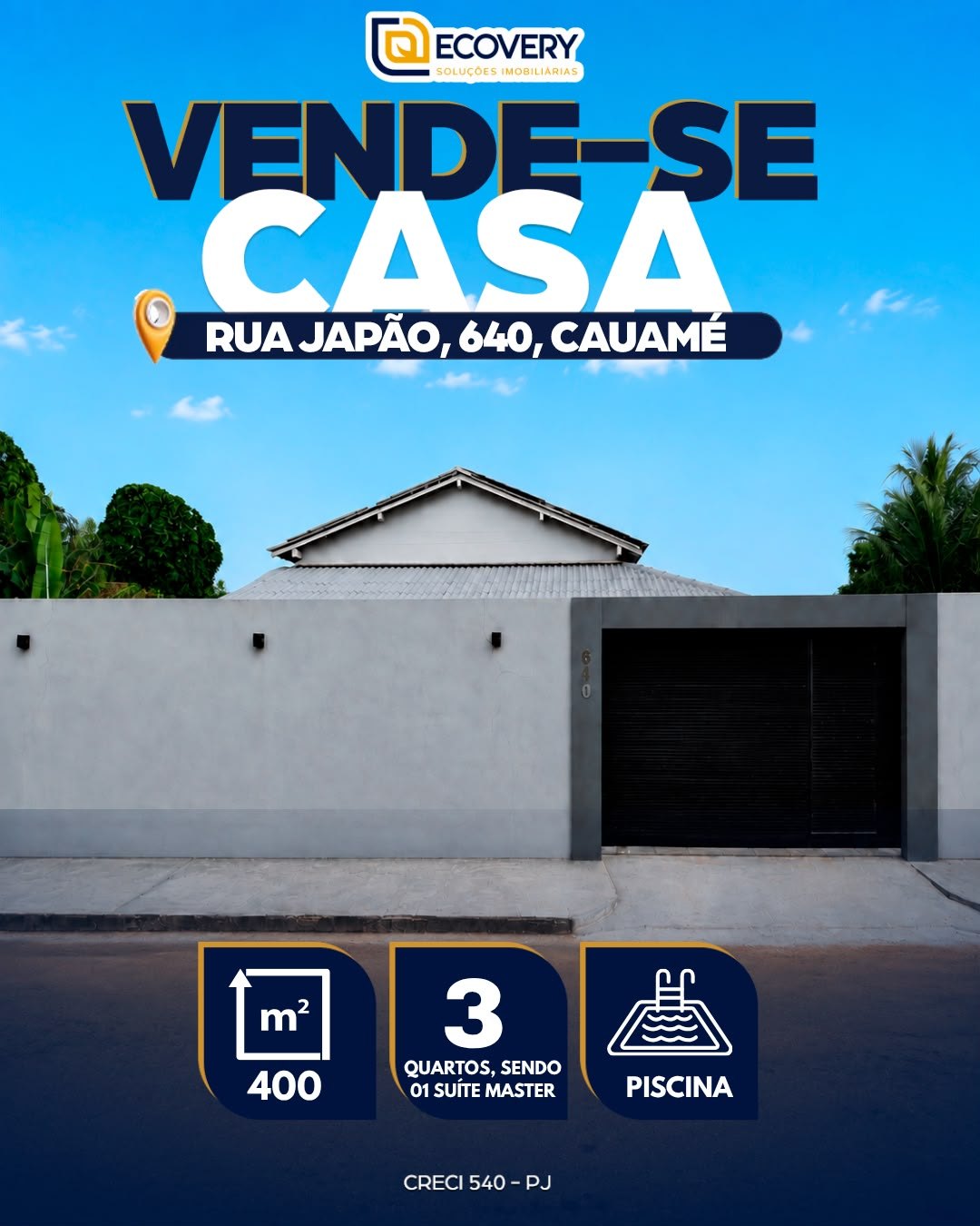 🏡 CASA MODERNA À VENDA – BAIRRO CAUAMÉ