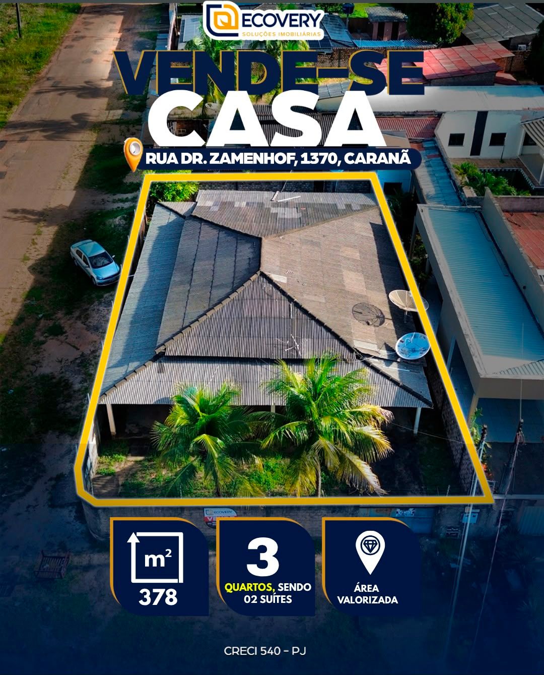 🏡 CASA MODERNA À VENDA – BAIRRO CARANÃ