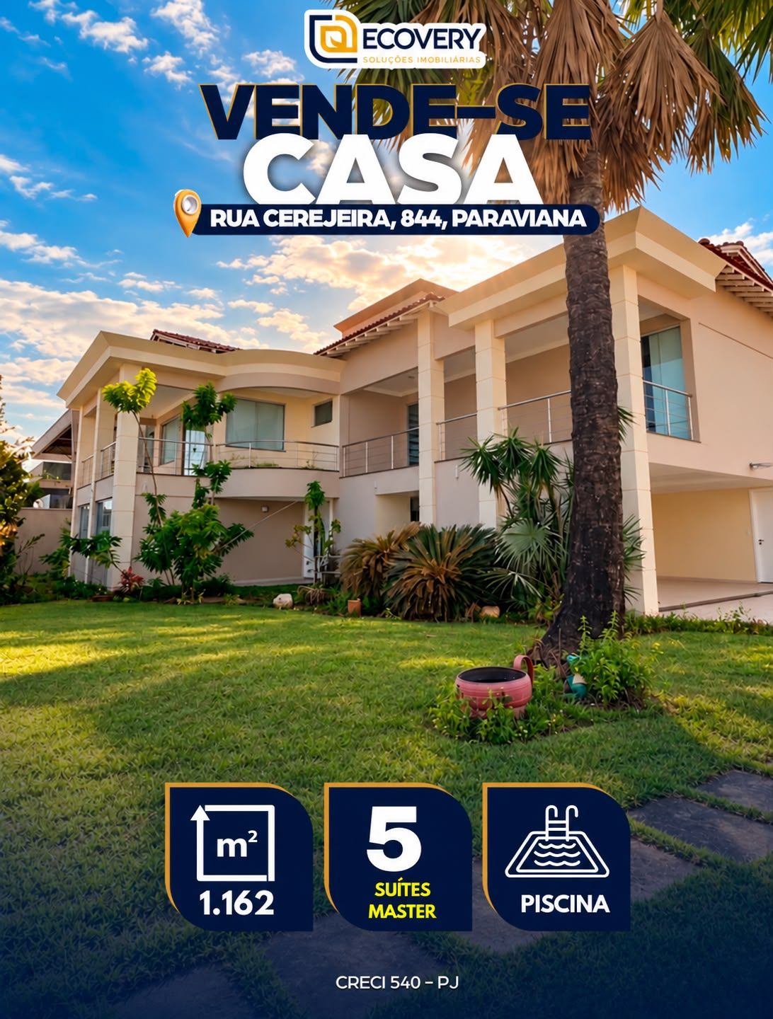 CASA DE ALTO PADRÃO À VENDA – BAIRRO PARAVIANA