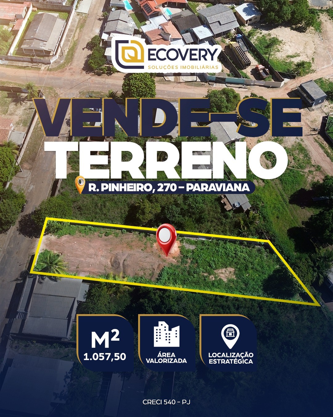 TERRENO À VENDA – PARAVIANA