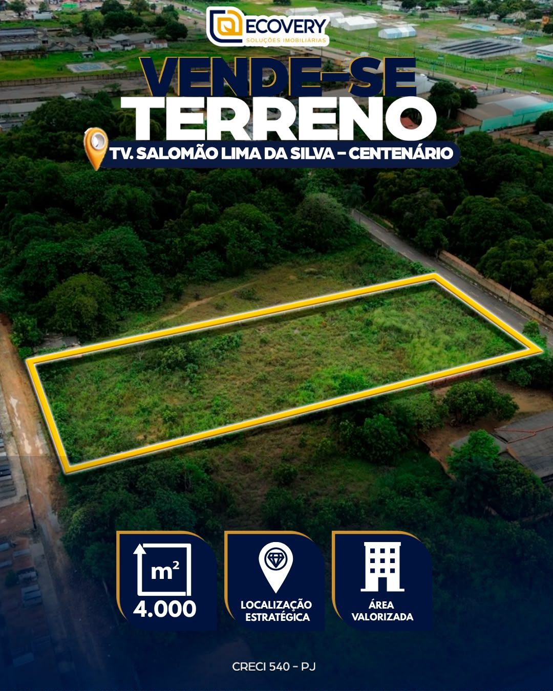 TERRENO À VENDA – BAIRRO CENTENÁRIO
