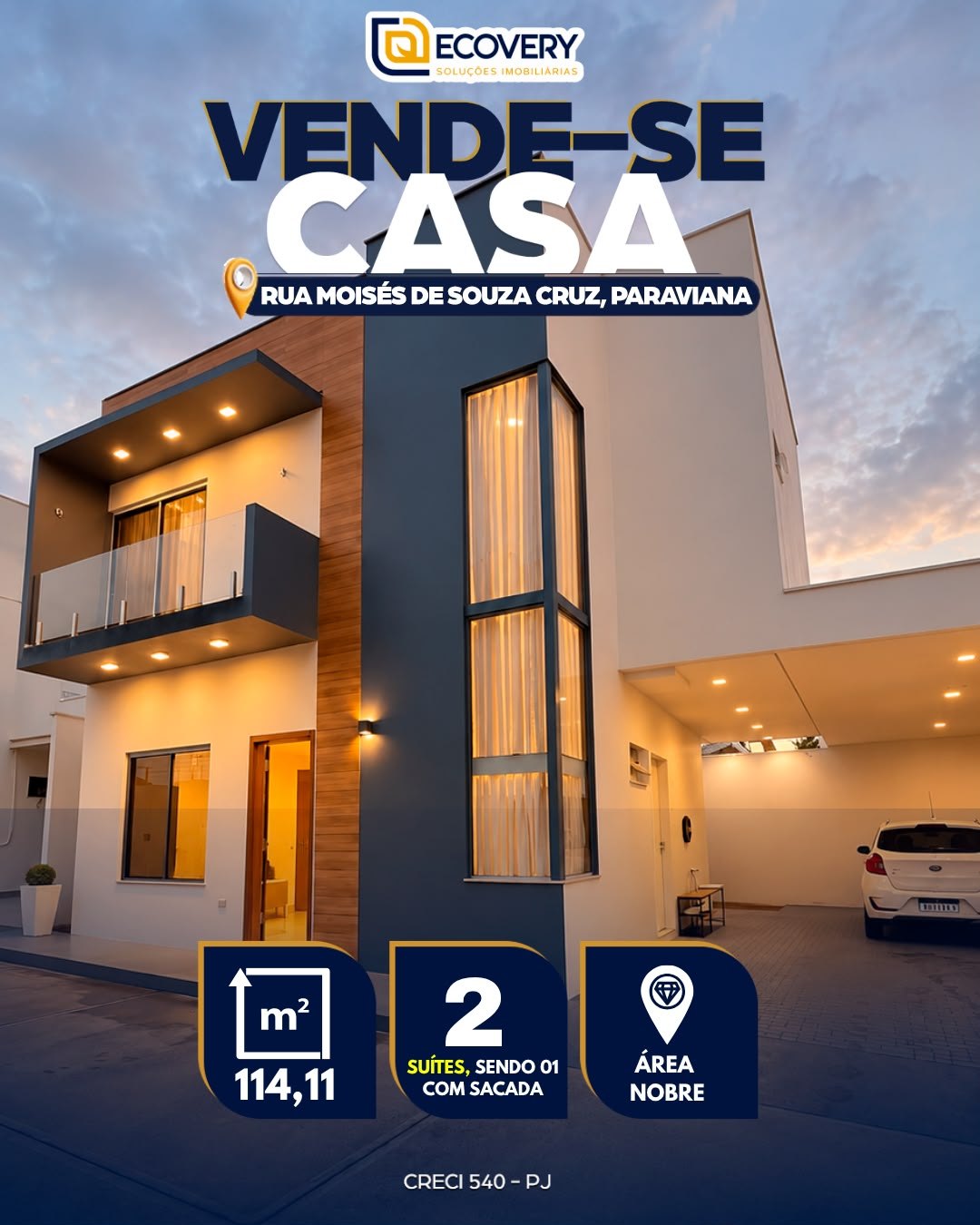 CASA EM CONDOMÍNIO À VENDA – BAIRRO PARAVIANA