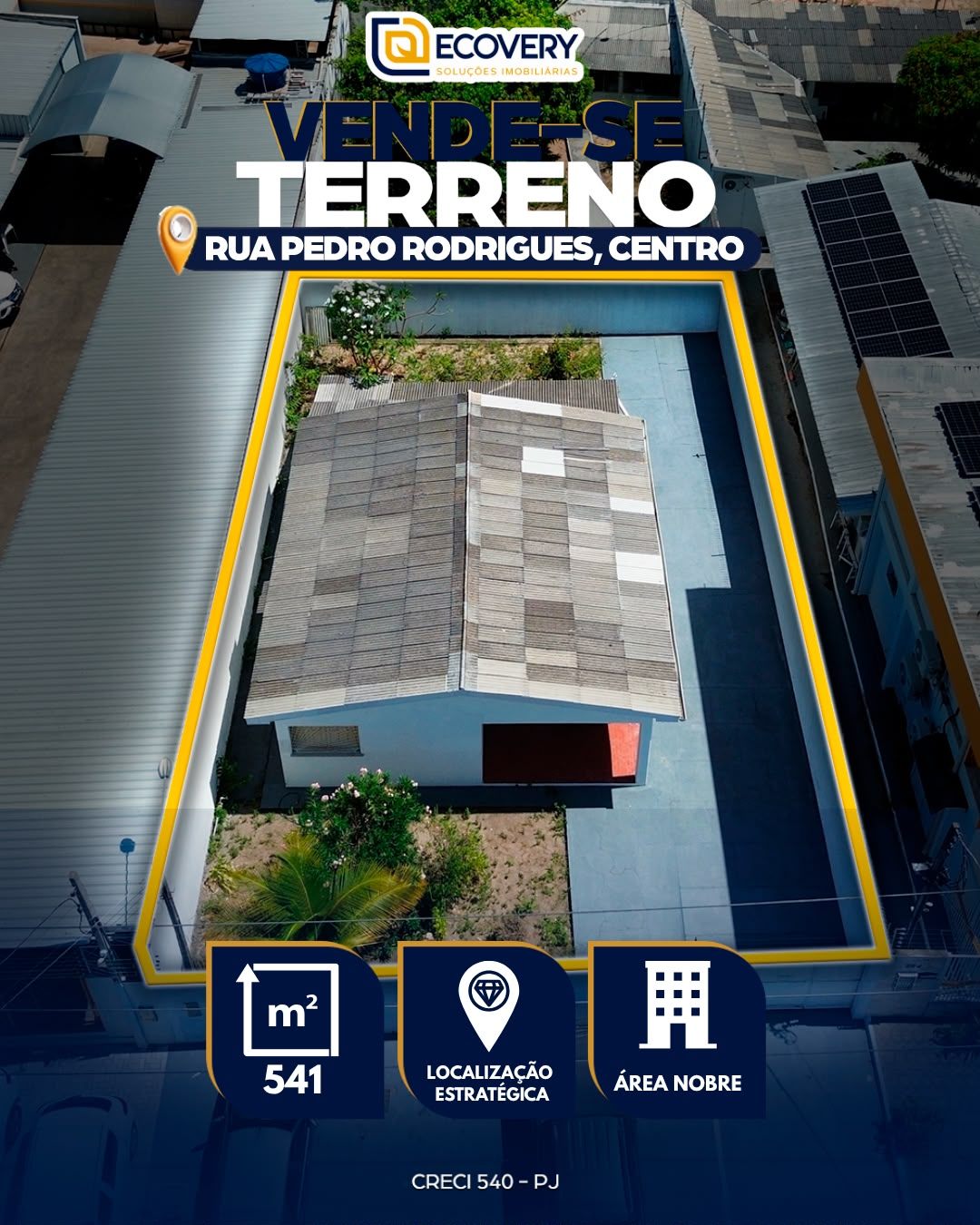 TERRENO À VENDA – BAIRRO CENTRO