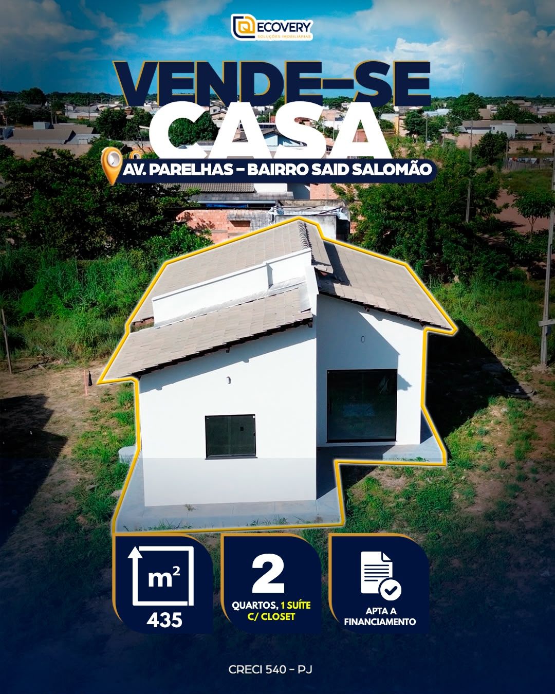 🏡 CASA MODERNA À VENDA – BAIRRO SAID SALOMÃO