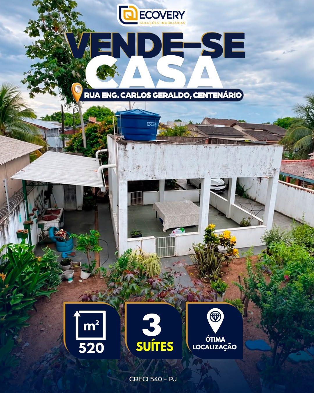 CASA À VENDA – BAIRRO CENTENÁRIO